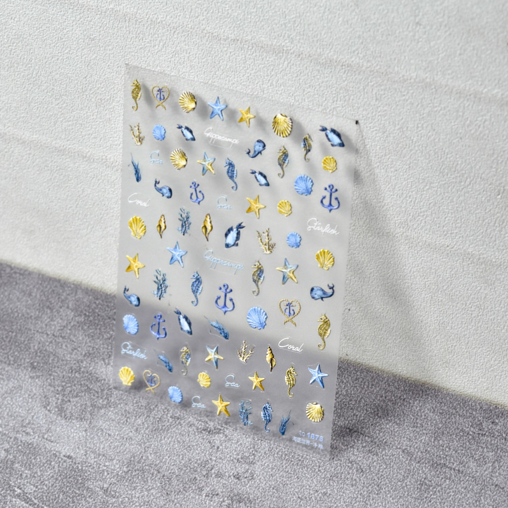 Spot Goods#tomoni Relief1875 Popular adhesive cute nail art stickers in Japanese style5d Nail sticke