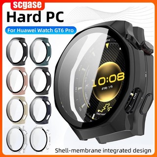 แก้ว + สําหรับ Huawei นาฬิกา GT 6 46 มม.41 มม.Anti-scratch Screen Protector HD Hard PC ป้องกันกันชนสําหรับ Huawei นาฬิกา GT 6 Pro 46 มม.