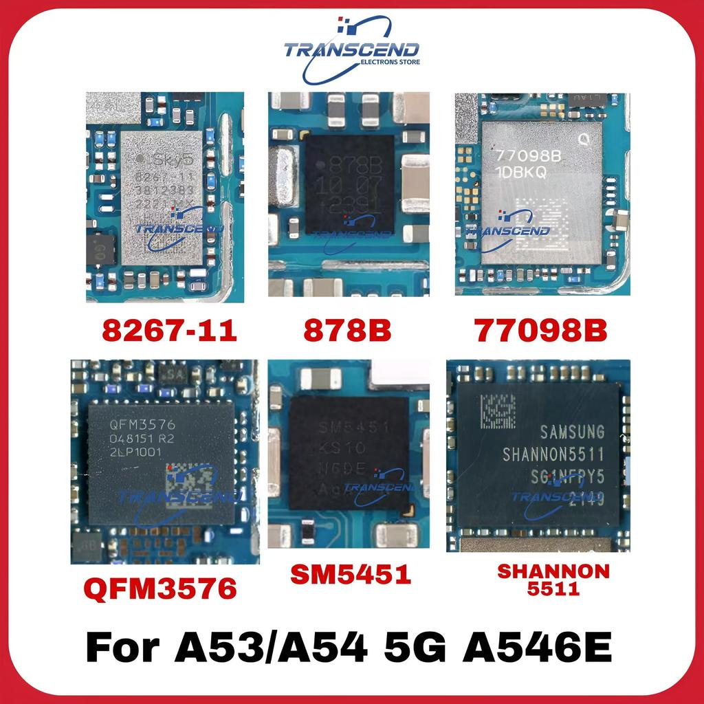 5pcs 77098B QFM3576 SKY 8267-11 80T37 SM5451 078B SHNNON5511 QPA5580 QM81050 220TB IC สําหรับ Samsun