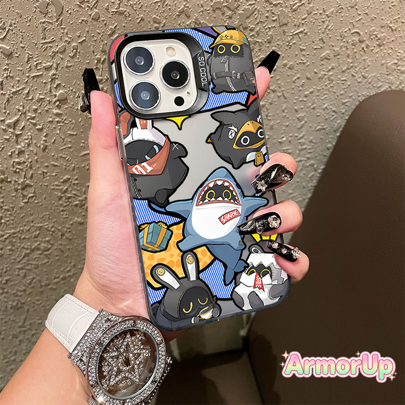 เคสไอโฟน ฉลามเพ้นท์ เคสซิลิโคนแข็ง IMD สำหรับไอโฟน 11 12 13 14 15 16 ProMax X XR XS Max 7 8Plus-AP