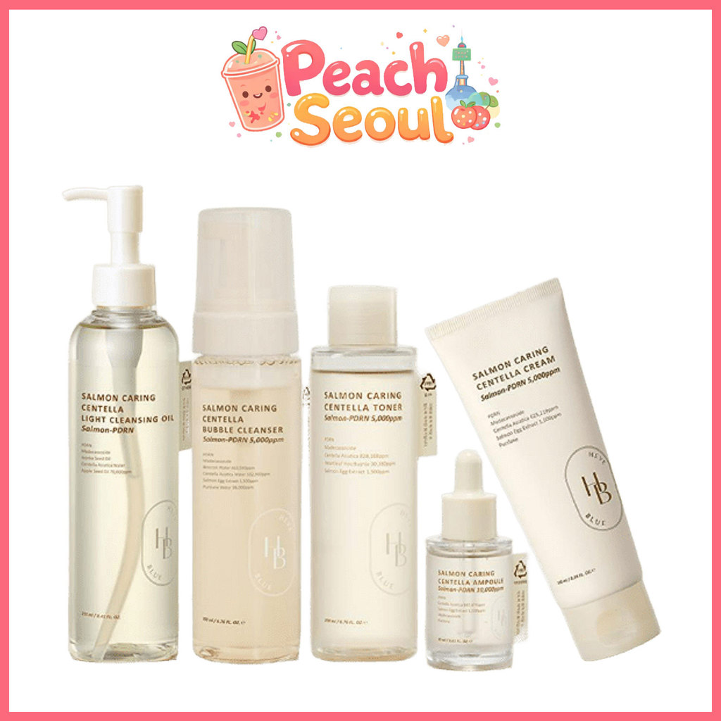 [HeveBlue] Salmon Caring Centella Cleanser/Cleansing Oil/Toner/Ampoule/Cream/Eye Cream_From Korea