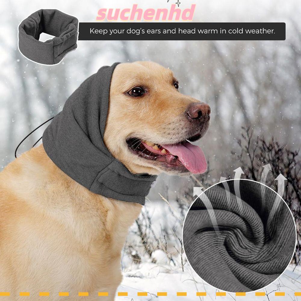 SUCHENHD สัตว์เลี้ยงหูอุ่น, ปรับNoise-proof ที่ครอบหูสุนัข, ผ้าปฏิบัติสุนัข Calming Ear Muffs สุนัข