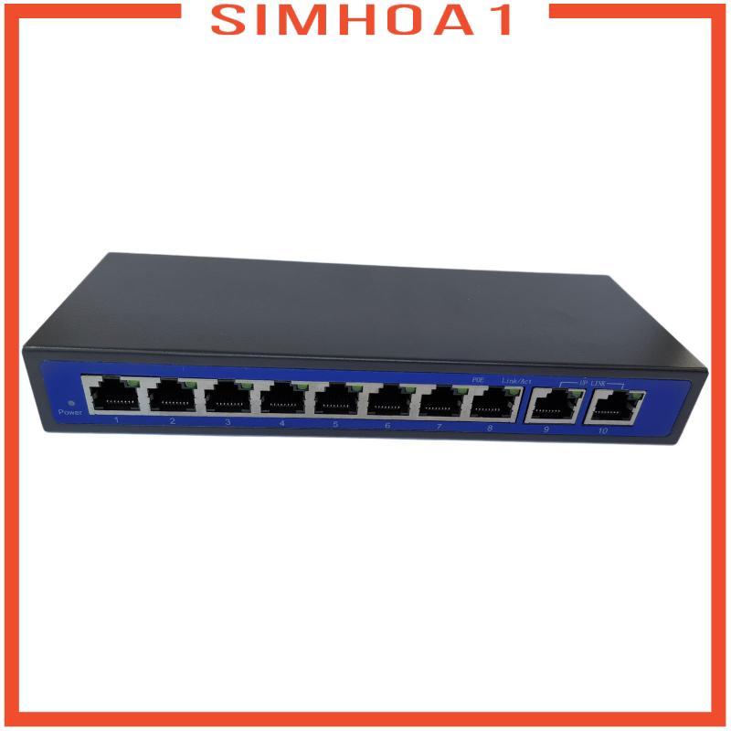 [Simhoa1] 9 พอร์ต Power Over Ethernet PoE Switch 4,5+/7,8- รองรับ 12V 24V 48V ใหม่
