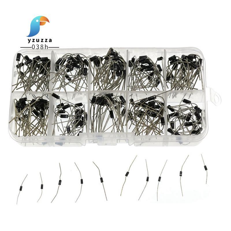 [ส่วนลด Y3]200 ชิ้น 10 ค่าวงจรเรียงกระแสไดโอดสารพันชุด 1N4001 1N4002 1N4003 1N4004 1N4005 1N4006 1N4