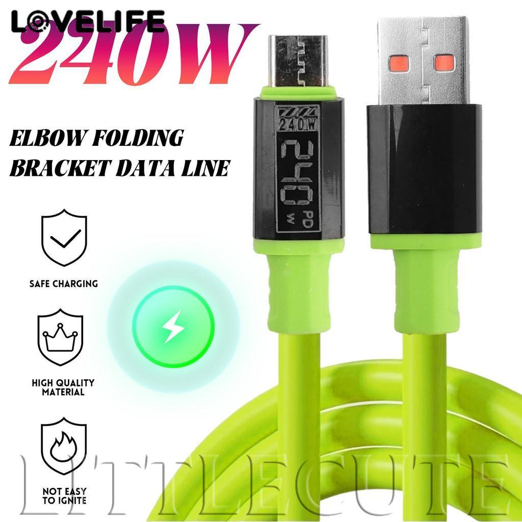 [AUTO&3C] 240W USB C To C Data Cable PD Fast Charging Charger Line สําหรับโทรศัพท์ส่วนใหญ่ 0.3/1/1.5/2m Type C Cord