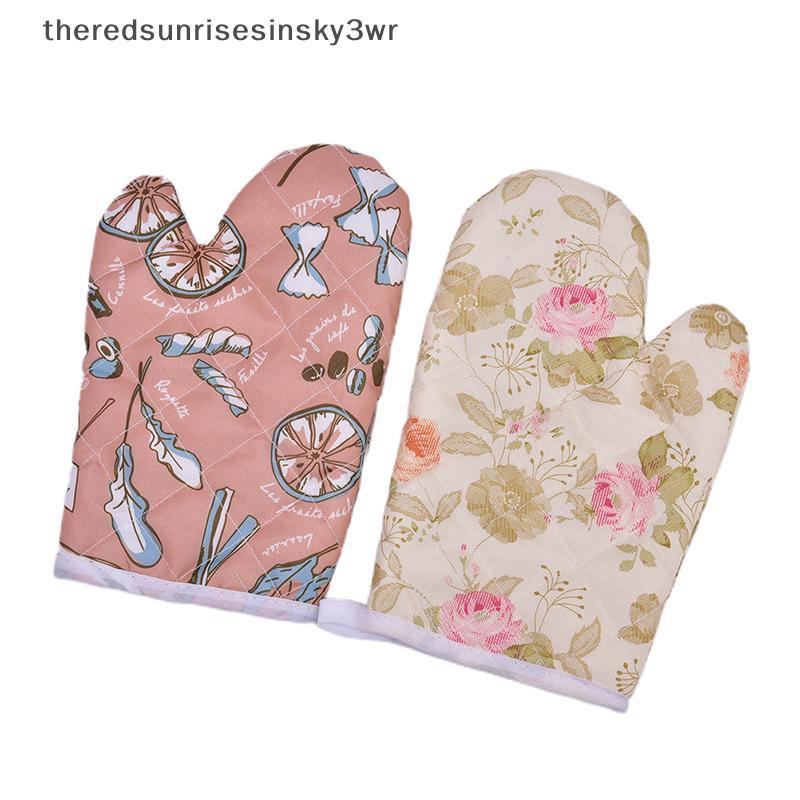 (the) ถุงมือเตาอบไมโครเวฟ Kitchen Mitten ถุงมืออบกันลื่นทนความร้อน (TH)