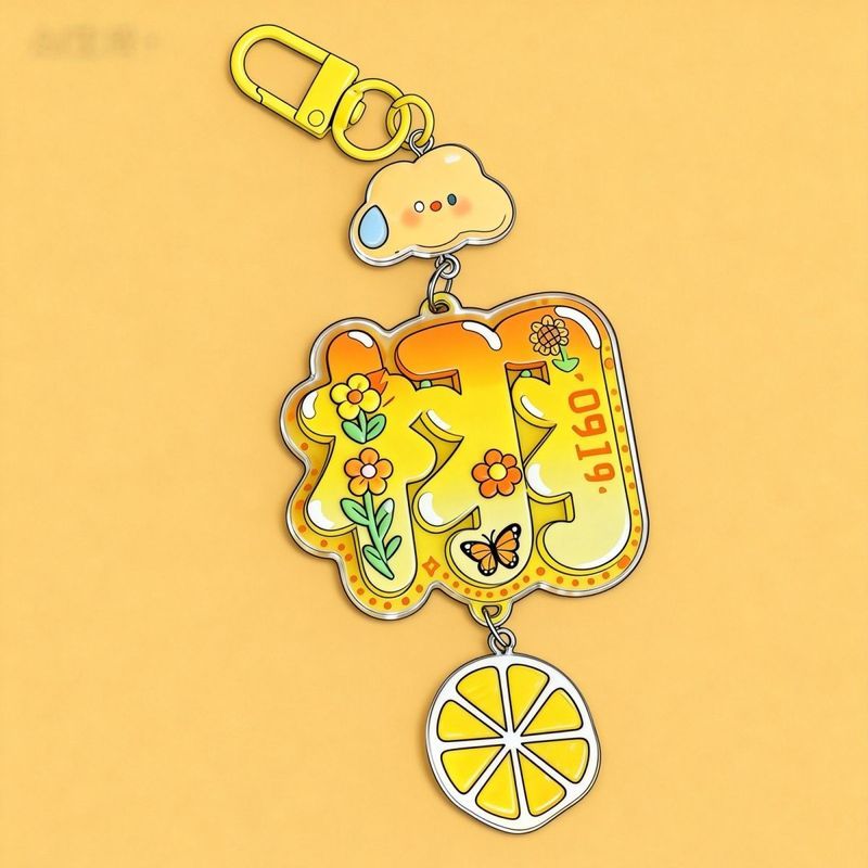สินค้าเดี่ยว Original Tianxuning Star อะคริลิคป้ายป้ายพวงกุญแจ Cheer สีกระเป๋าแขวนพัดลม 4.15