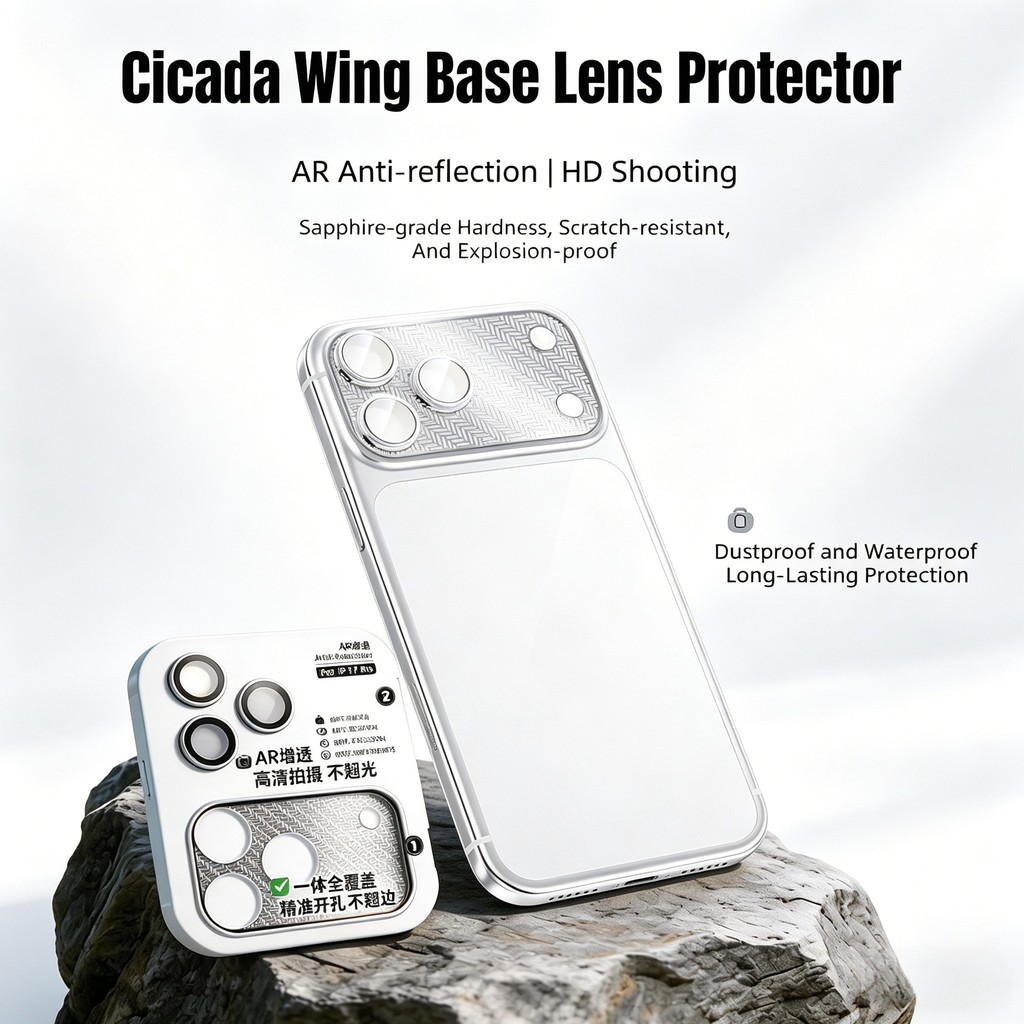ใหม่ Cicada Wing Design Ultra Thin Camera Lens Protector สําหรับ iPhone 17 Pro / 17 Pro Max AR Anti-