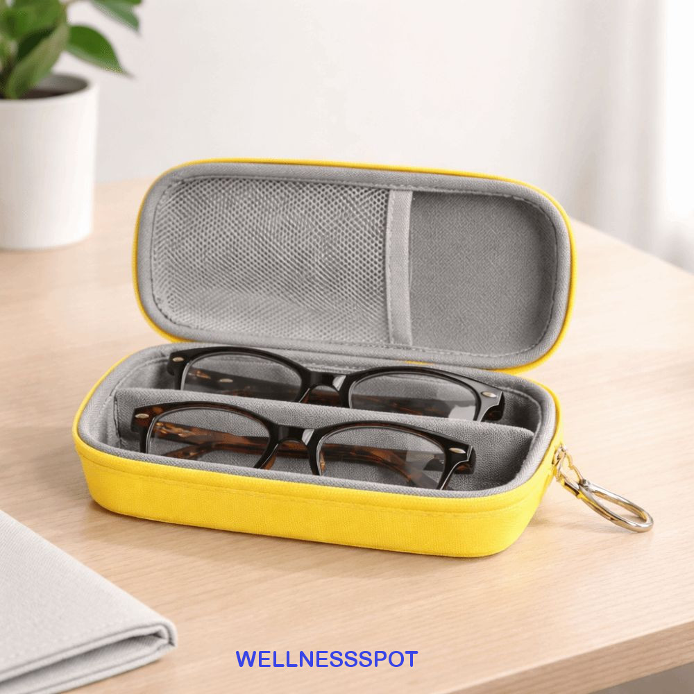 WELLNESSSPOT เคสแว่นตา EVA กันน้ำ ขนาดใหญ่ ใส่แว่นตาได้มากกว่าหนึ่งคู่ เหมาะสำหรับแว่นตากันแดดนิยมในการเดินทาง