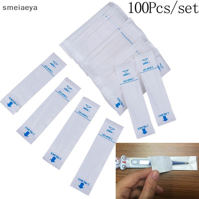 [SME] 100 ชิ้น/เซ็ต Digital Temperature Probe Cover Disposable Protector ฝาครอบอิเล็กทรอนิกส์ [VN]
