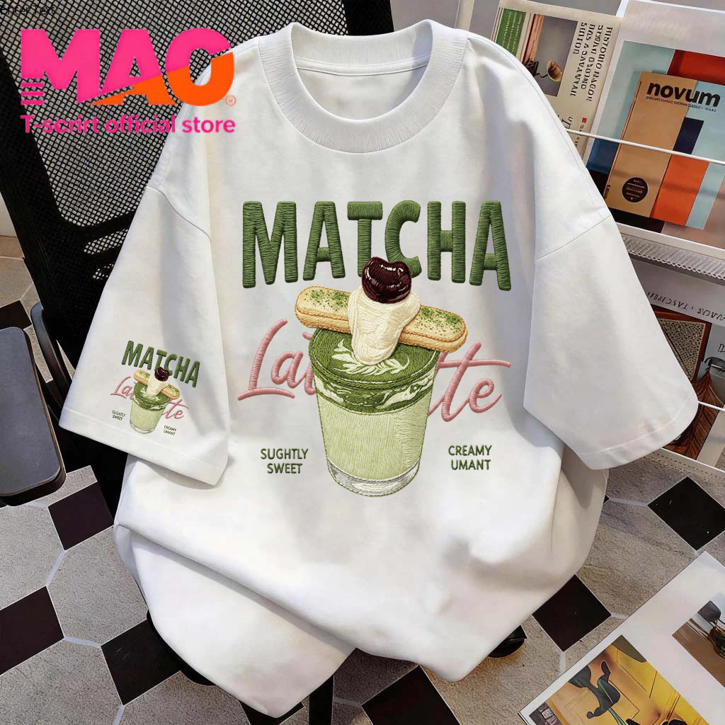 COD✅ (จัดส่งในกรุงเทพฯ) MAO Shop ❗ เสื้อยืดแขนสั้นพิมพ์ลายเครื่องดื่มเย็นสดชื่นในฤดูร้อน สไตล์เกาหลี ผ้าสบาย M02