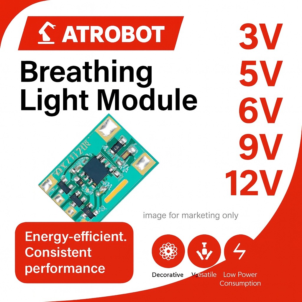 LED Breathing Light โมดูลควบคุมไฟ 3-12V เอฟเฟกต์หายใจ ใช้ได้หลายแรงดัน ขยายลูกเล่น LED