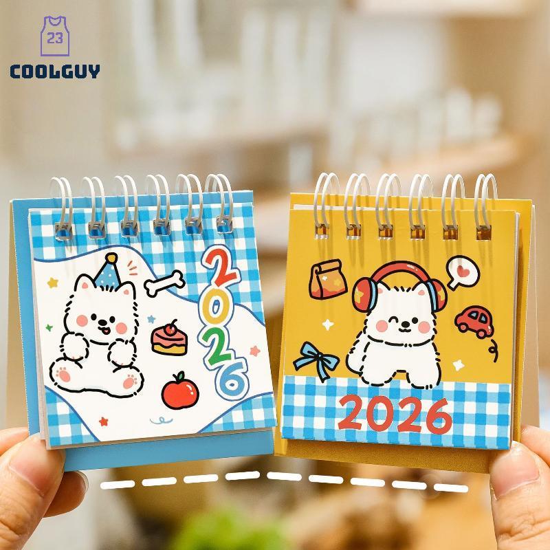 [YLSW] 2026 ปีที่เรียบง่าย อิน ปฏิทินตั้งโต๊ะขนาดเล็กน่ารักการ์ตูนสุนัขปฏิทินพกพาพ็อกเก็ตปฏิทินตารางเดสก์ท็อปตกแต่งของขวัญ ไทย - รูปที่ 2