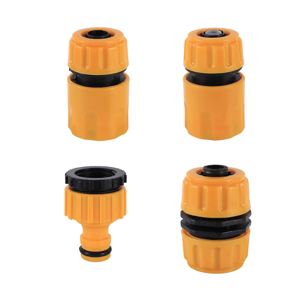 1/2 "ท่อ Waterstop Water-in Repair Quick Connector Kit บ้านสวนชลประทานล้างรถ 16 มม.จุกนมสีส้ม Fast Compression