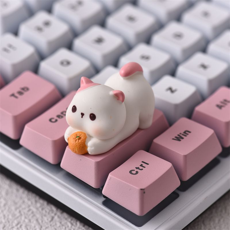 รูปลักษณ์สูงถือสีส้มลูกแมว Keycaps สําหรับ Cross Key Mechanical Keycap 2.25u Shift ใส่ตกแต่ง Keycap ของขวัญ