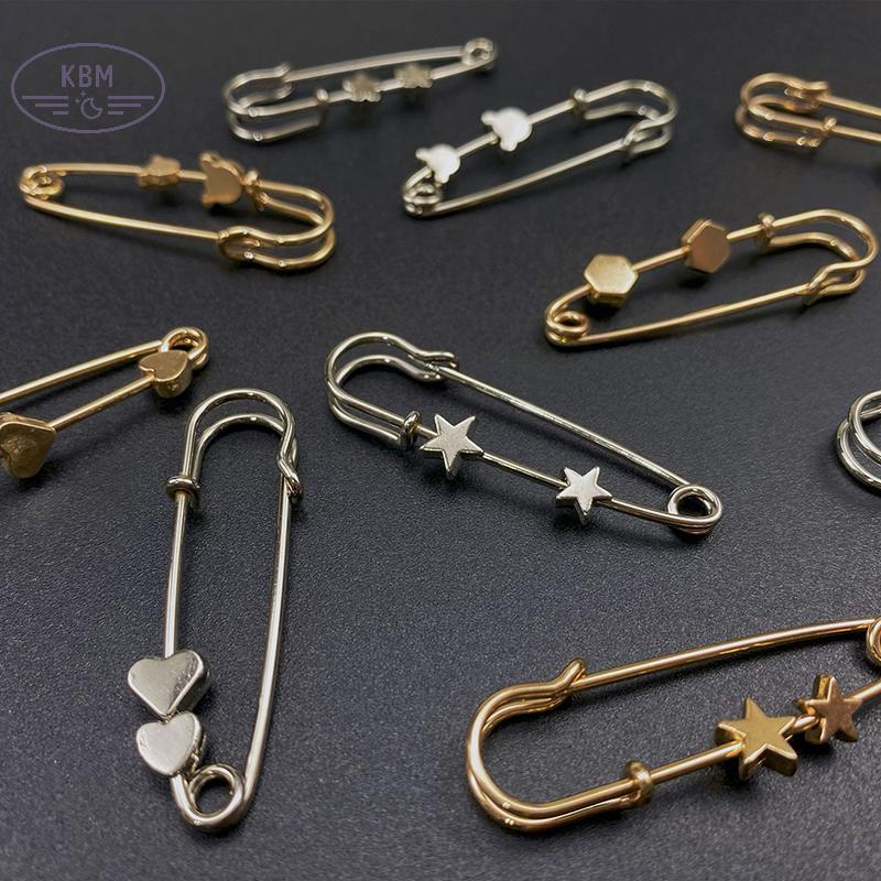 KBM Vintage Gold สี.Simple Star Bear เข็มกลัดทรงหกเหลี่ยม กันแสงสำหรับกางเกงยีนส์ - รูปที่ 2