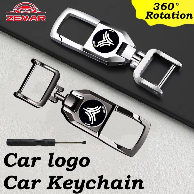 Neta สากล พวงกุญแจโลหะรถยนต์ โซ่กุญแจรถจักรยานยนต์ ผู้ถือกุญแจ พวงกุญแจรถยนต์ 360 ° หมุนเครื่องถือกุ