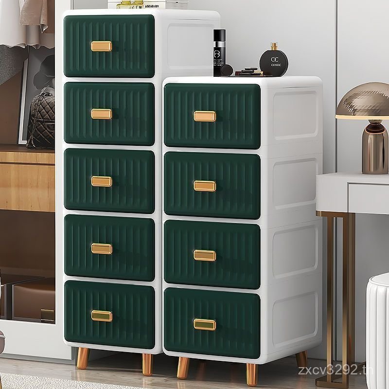 ขนม หนาลิ้นชักประเภท Multi-Layer Locker Locker ตู้เก็บของในครัวเรือนพลาสติกห้องนั่งเล่นตู้ข้างเตียง 