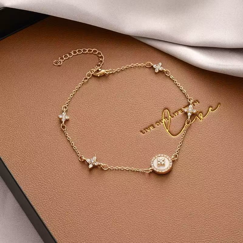 ใหม่ สร้อยข้อมือ แฟชั่นเกาหลี บุคลิกภาพ หรูหรา เบา เรียบง่าย กำไลข้อมือ S002