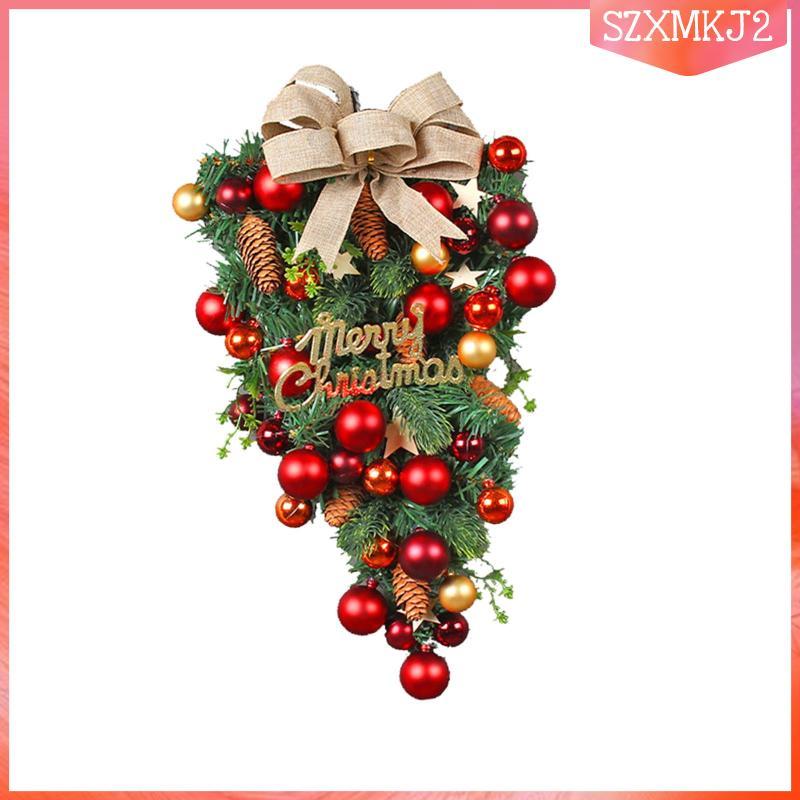 [szxmkj2] พวงหรีด Swag หยดน้ําคริสต์มาส Garland Swag ประตูผนังสําหรับงานปาร์ตี้กลางแจ้งในร่ม