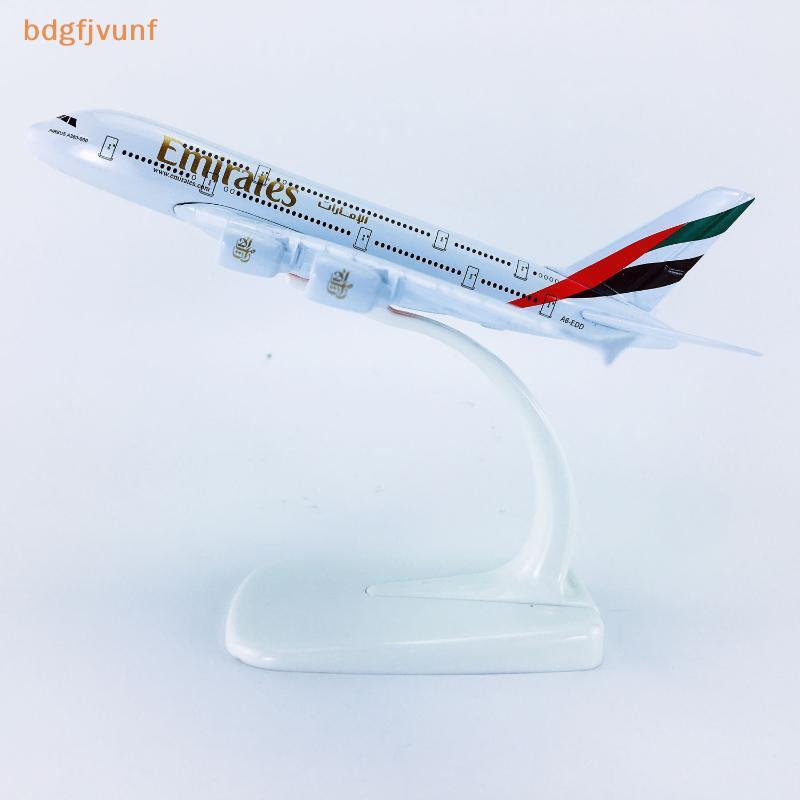 BDGF 1 ชุด Airbus A380 14 ซม.เครื่องบินรุ่น Emirates โลหะจําลองวัสดุเครื่องบินการบินจําลองเครื่องบิน