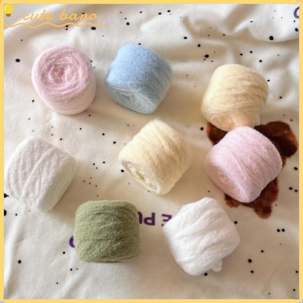 BANO 100g Cotton Yarn Ball, Fluffy Soft Mohair Yarn, DIY Warm Medium หนาถักผ้าพันคอเส้นด้ายผ้าพันคอท