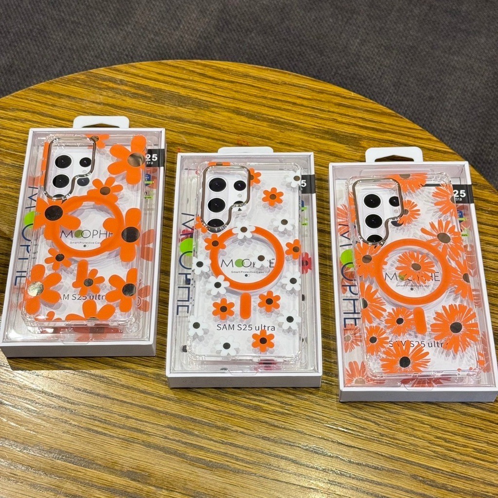 MOOPHE เคส ดอกไม้ เคส ชาร์ได้ สำหรับ Samsung Galaxy S24 S25 ultra S25 FE S24ultra S25ultra S25FE เคส