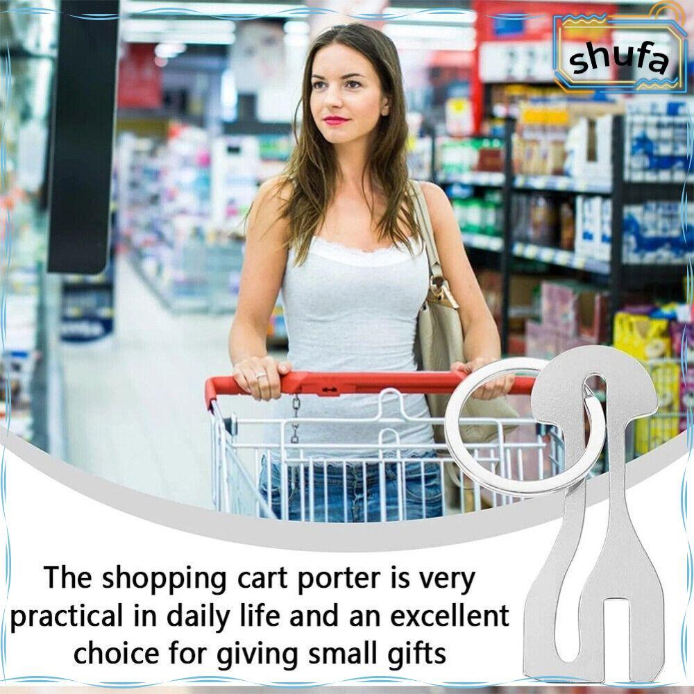 SHUFA Trolley Master Key Token, ที่ใส่เหรียญ รถเข็นช้อปปิ้งโลหะ Token, พวงกุญแจโลหะนํากลับมาใช้ใหม่ไ