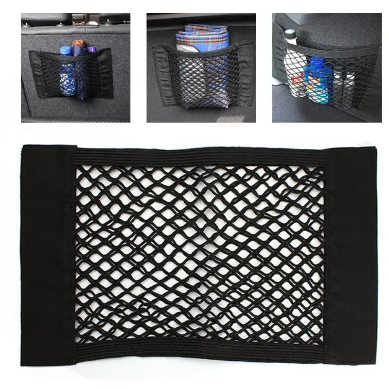 For Toyota Land Cruiser Prado FJ 150 FJ150 LC150 2010- Car Boot Trunk Seat Back Elastic Storage Net 