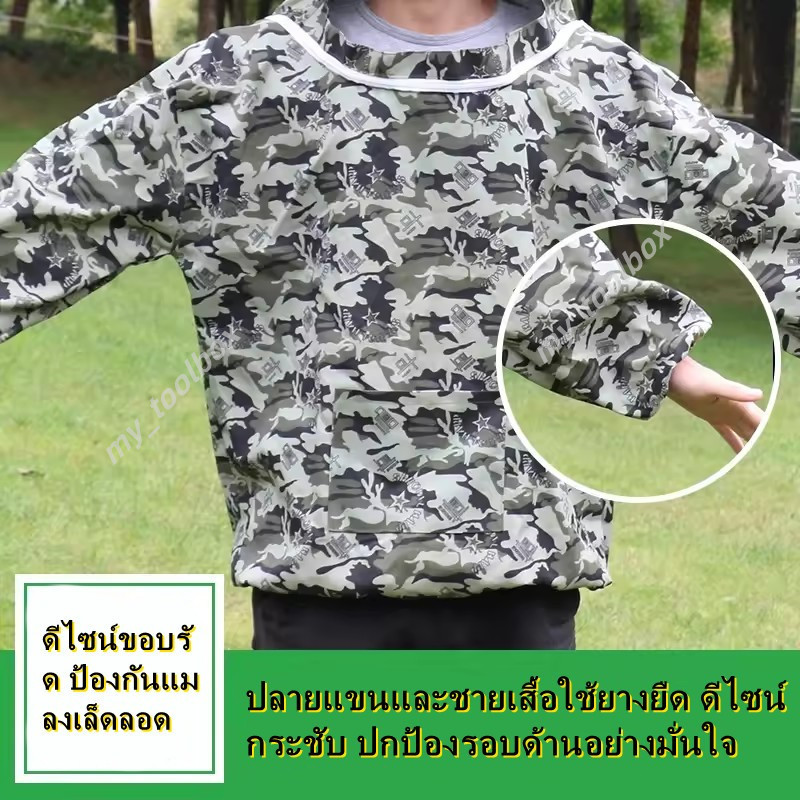 พร้อมส่งเสื้อกันผึ้งต่อย ชุดเลี้ยงผึ้ง พร้อมหมวก รูปที่ 4