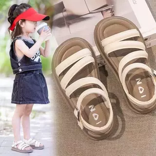 GS03 Girls sandals องเท้าแตะเด็ก เปิดนิ้วเท้า รองเท้าแฟชั่นเด็กผู้หญิง น้ำหนักเบา