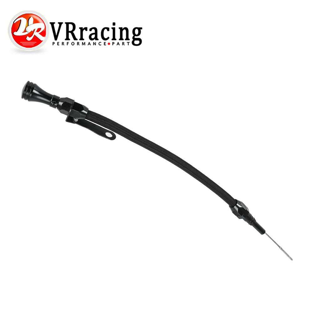 VR Silver Aluminium Alloy Flexible Engine Oil Dipstick For 1965-1990 Big Block Chevy Engines 396 427