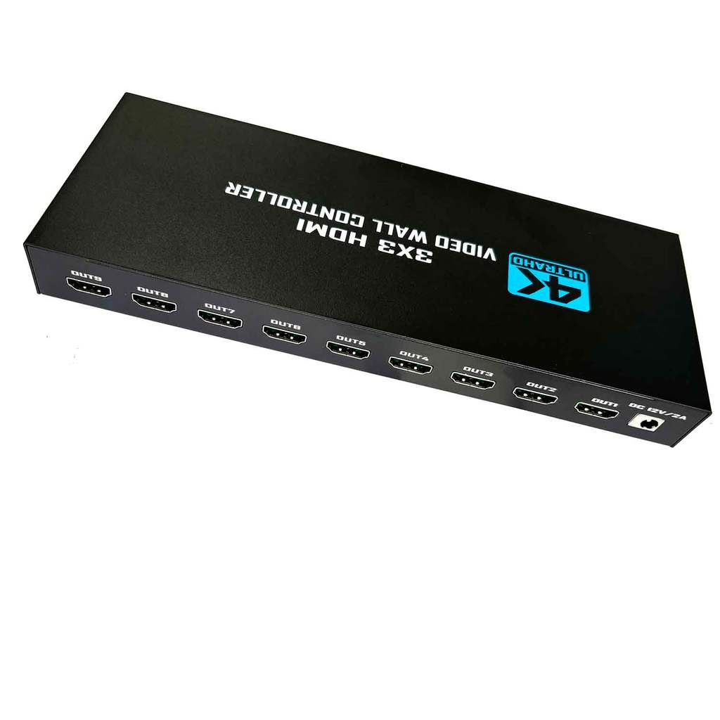 4K 3X3 HDMI Video Wall Controller DVI Wall Controller หน้าจอ Splicing โปรเซสเซอร์ 1x2 1x3 1x4 2x2 2x