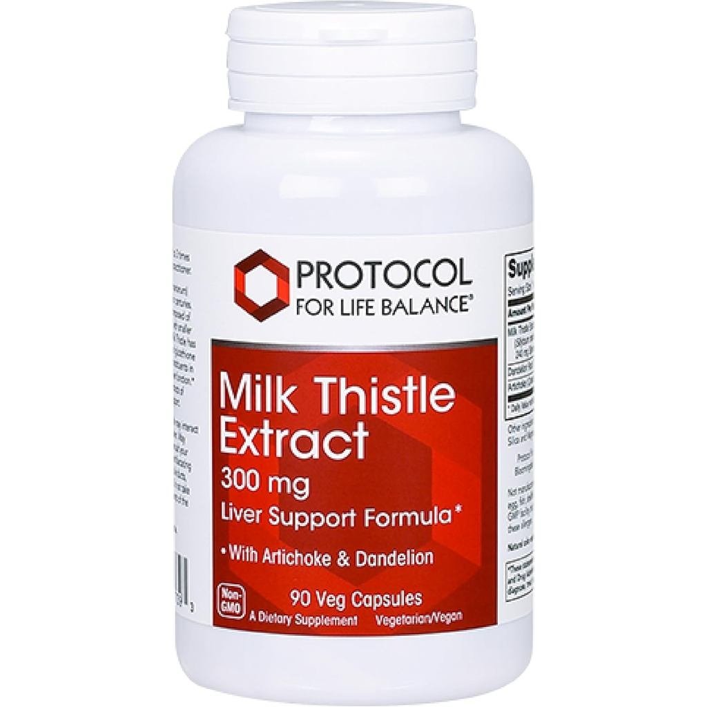 Protocol Milk Thistle Extract 300 มก. - สําหรับตับเพื่อสุขภาพสนับสนุน* - พร้อม Arichoke Leaf & Dande