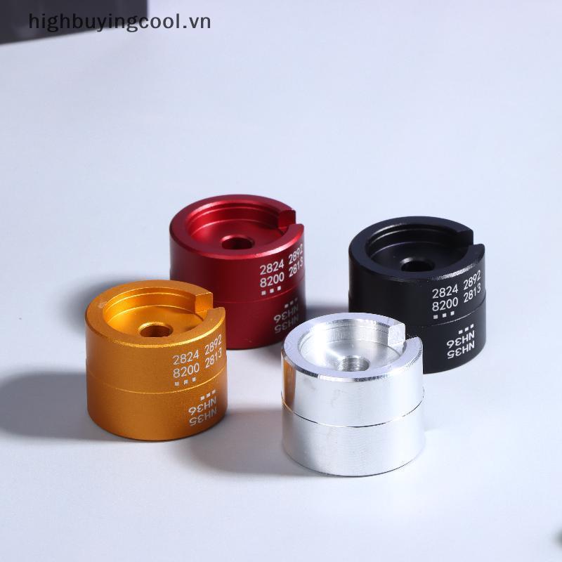 HCVN Universal Watch Movement Holder Bracket ฐานอลูมิเนียมสองด้านนาฬิกาซ่อมเครื่องมือ NH35 NH36 2824