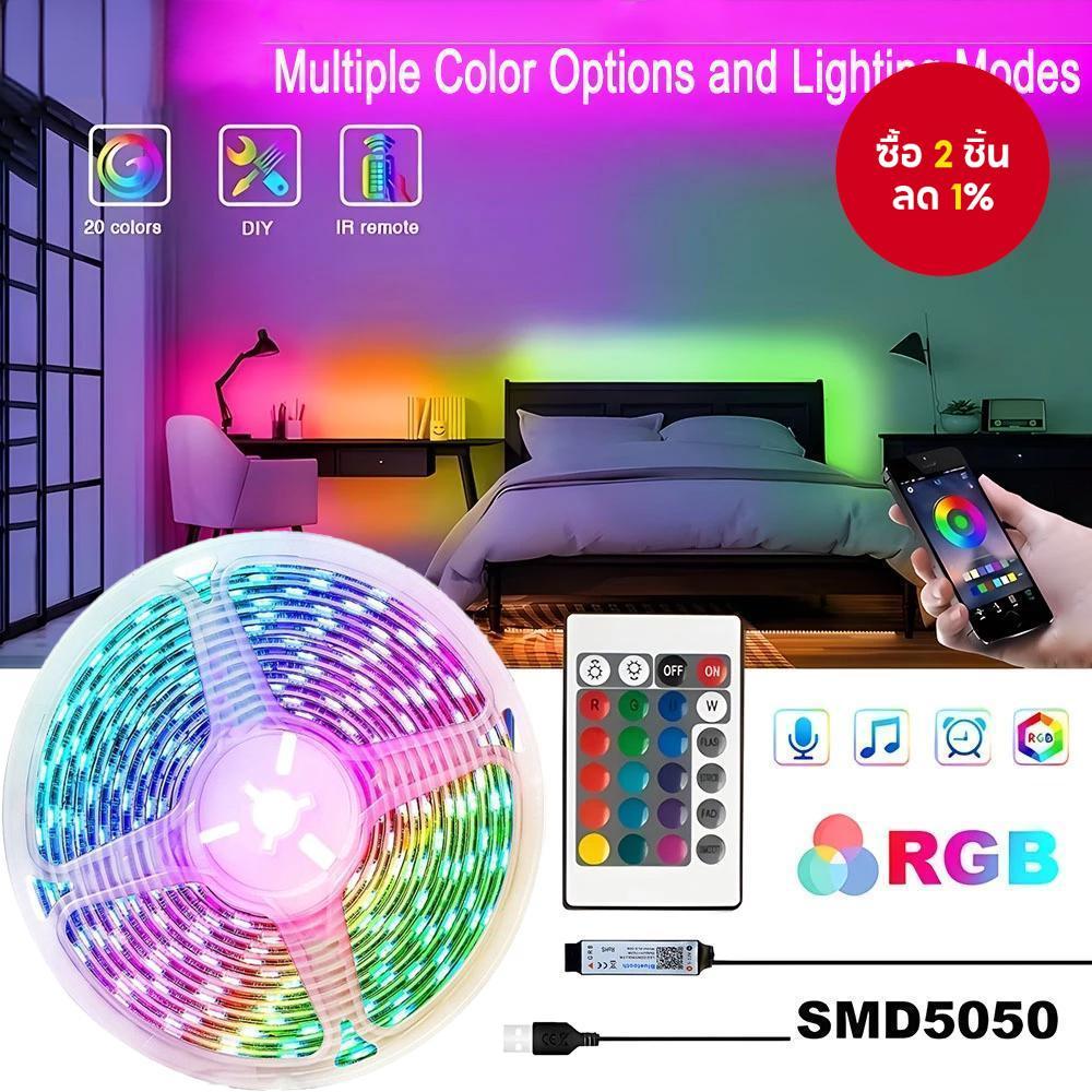 ไฟ LED Strip USB - 5V SMD5050 ยืดหยุ่นวอร์มไวท์สําหรับไฟแบ็คไลท์ทีวีและตกแต่งโต๊ะ