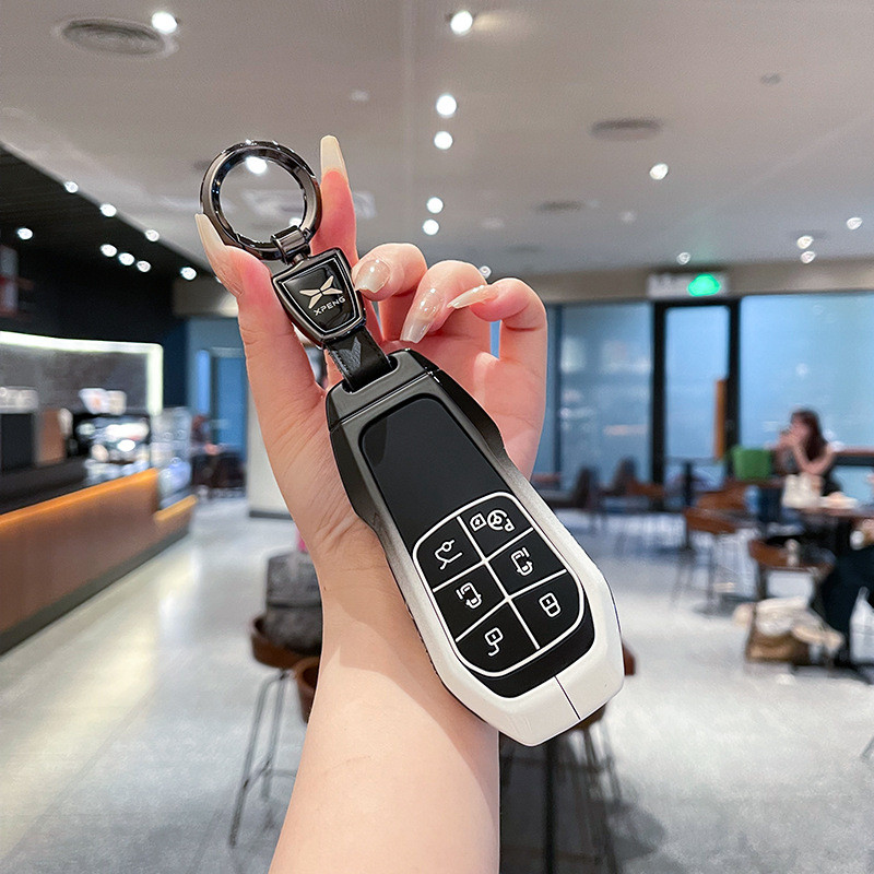 เหมาะสําหรับ 2026 XPENG X9 ฝาครอบกุญแจ 2026 Xpeng X9 เฉพาะ PRO/MAX ธุรกิจ MPV หัวเข็มขัดกุญแจรถ