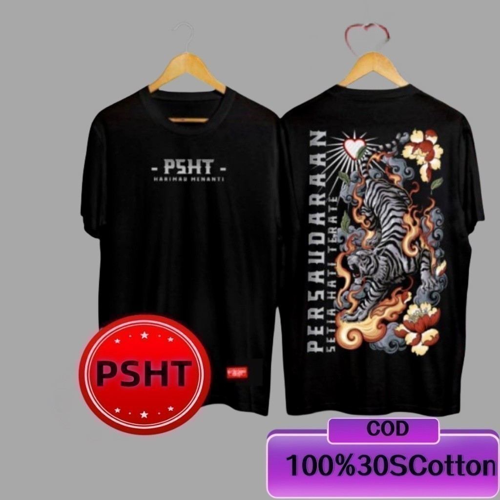 แฟชั่น 2025 Psht Harimau Menanti Atwork Distro (รหัส A1) เสื้อยืดสไตล์ Unisex / Baju Microfiber Jers
