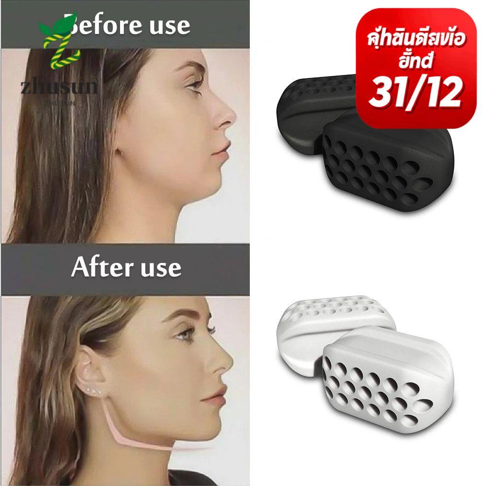 ZHUSUN Jaw Exerciser Chin Cheek Lifting เกรดอาหาร Silica ออกกําลังกายฟิตเนสอุปกรณ์ Jawliner กล้ามเนื