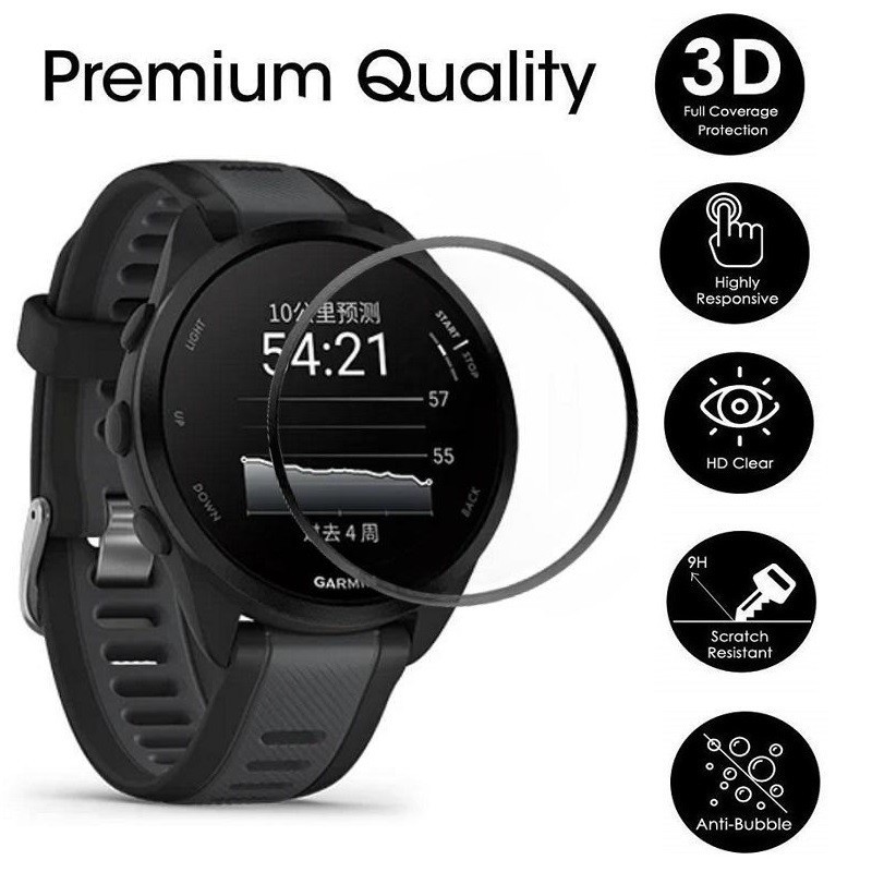 สําหรับผู้เบิกทาง Garmin F570 965 955 945 45S 265S 255M 255 245M 245 165 158 พลังงานแสงอาทิตย์ 42 มม.47 มม.Anti Impact ฟิล์มนิรภัยและ 0.1 มม.Ultra-Thin Hydrogel ฟิล์ม