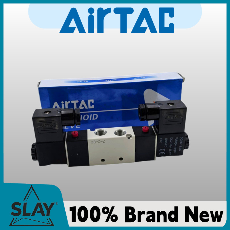 AirTAC Dual Electric Control Solenoid วาล์ว 4V220-08 Dual Control 4V320-10AC220V ย้อนกลับ 4V420-15DC