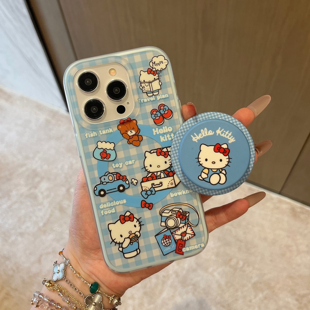 8 ️ ️ ️ ⃣ imd กล่องของขวัญแม่เหล็กหลุมขนาดใหญ่ kitty เหมาะสําหรับ iphone15promax Apple 17 เคสโทรศัพท