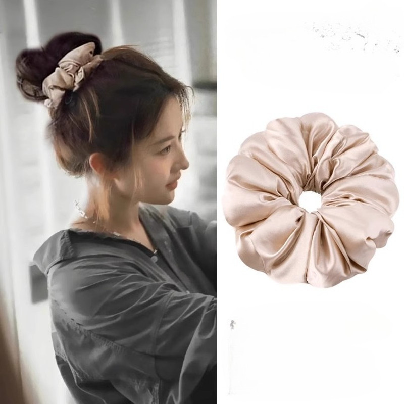 scrunchy ผ้าไหม สไตล์เรโทร สำหรับผม ฤดูหนาว
