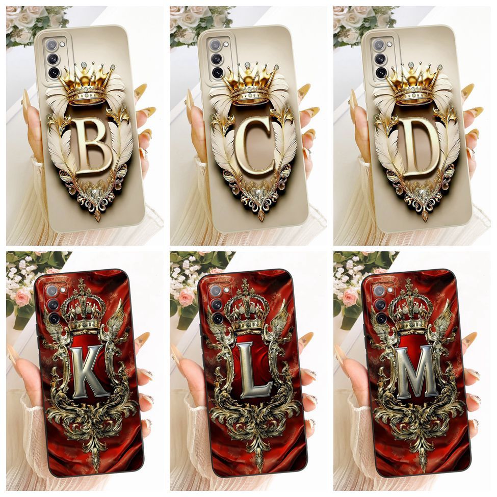 สําหรับ Samsung S20 FE 4G SM-G780F 5G SM-G781B สําหรับ Samsung Galaxy S20 FE 4G หรูหรา AZ ตัวอักษร 2