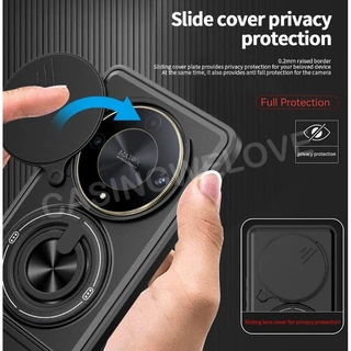 เคสโทรศัพท์สําหรับ Honor X9B X9A X9d X9C สมาร์ท X70 Play 10 X8C X6C 4G 5G 2025 ฝาครอบแหวนแม่เหล็กฝาครอบโทรศัพท์กันกระแทก Push ดึงกล้องป้องกันปกหลัง