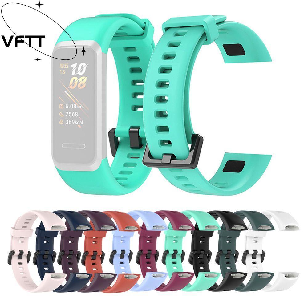 VFTT เปลี่ยนนาฬิกากีฬาสมาร์ทนาฬิกาอุปกรณ์เสริมสายรัดข้อมือสําหรับ HUAWEI Band 4 ADS-B29 Honor Band 5