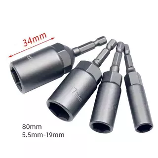 ชุดลูกบล็อกแม่เหล็ก บล็อกขันสกรูปลายสว่าน 10 ชิ้น เบอร์ 5.5-13mm เมตริกประแจซ็อกเก็ตบิต ใช้กับสว่านไฟฟ้า ยิงน็อตแรง