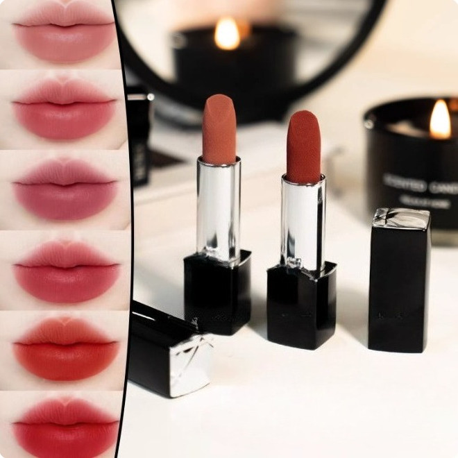 ลิปสติก Flame Blue Gold 1.5g ตัวอย่าง Velvet 999 #888 #777 #200 #314 #720 #228 #