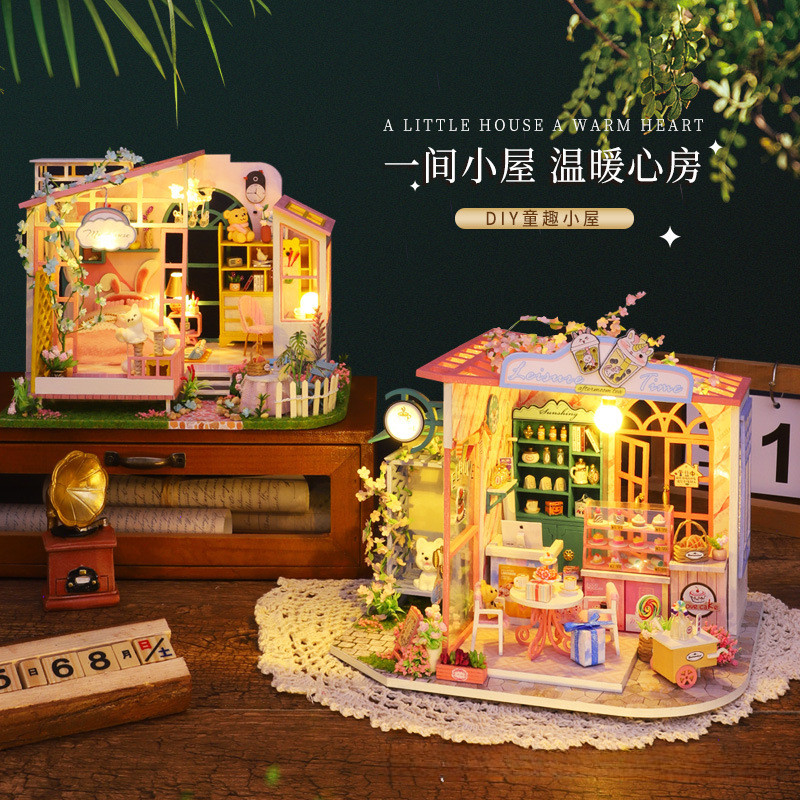 Pocket House Jiate diy Hut ดอกไม้ Dreamland diy Hut Art House ของขวัญ DIY ของเล่นกระท่อม DIY ของเล่น