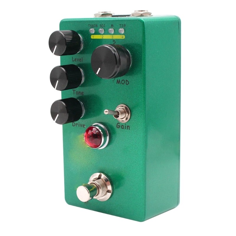 QUIM Portable Guitar Effect Pedal Green Booster Switcher Level Tone Drive